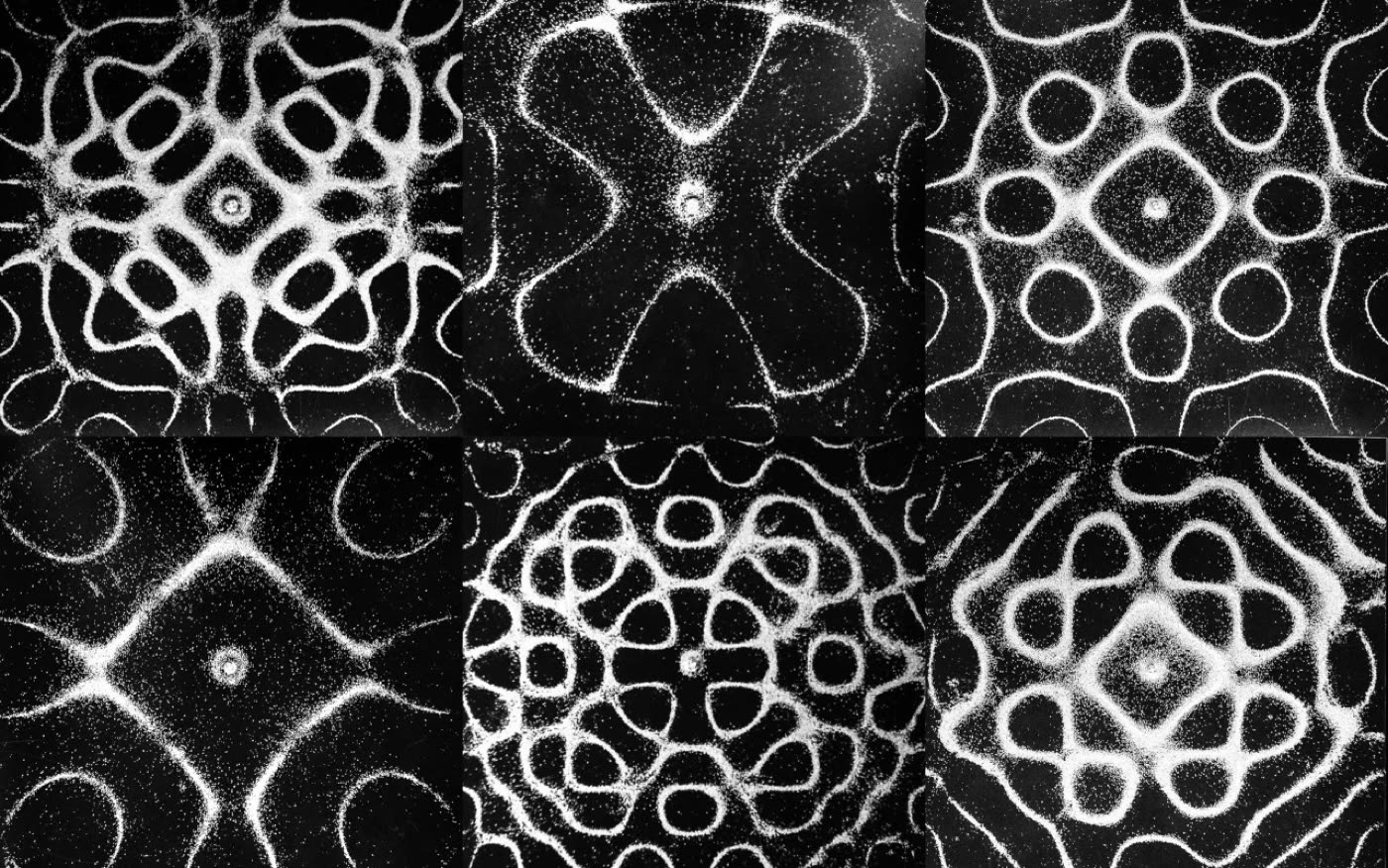 Cymatic patterns formed by sound